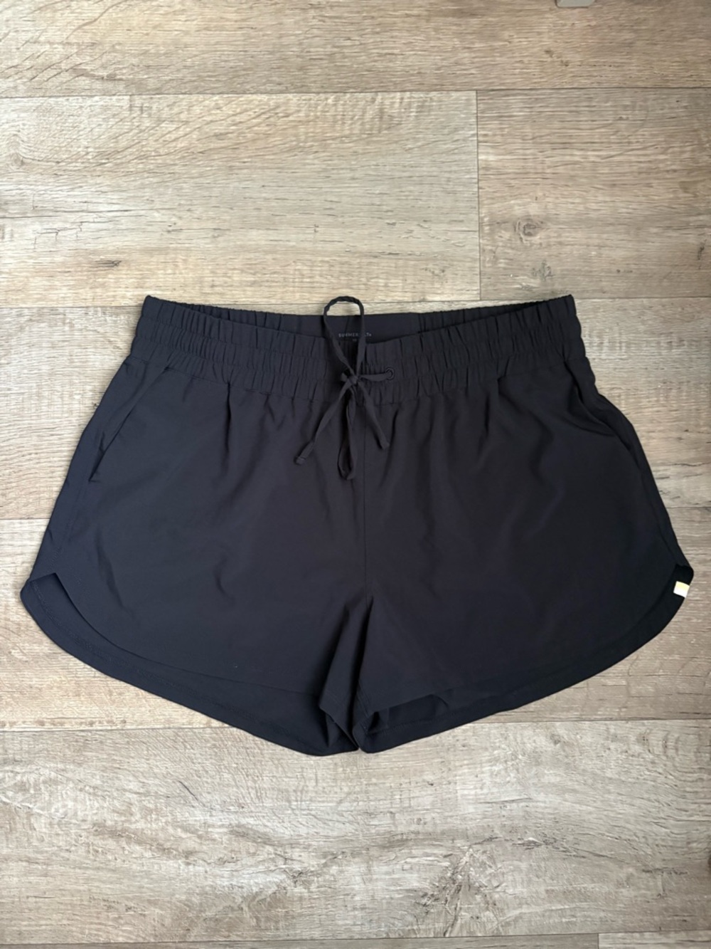 Summersalt Active Black Drawstring Shorts Sz 10